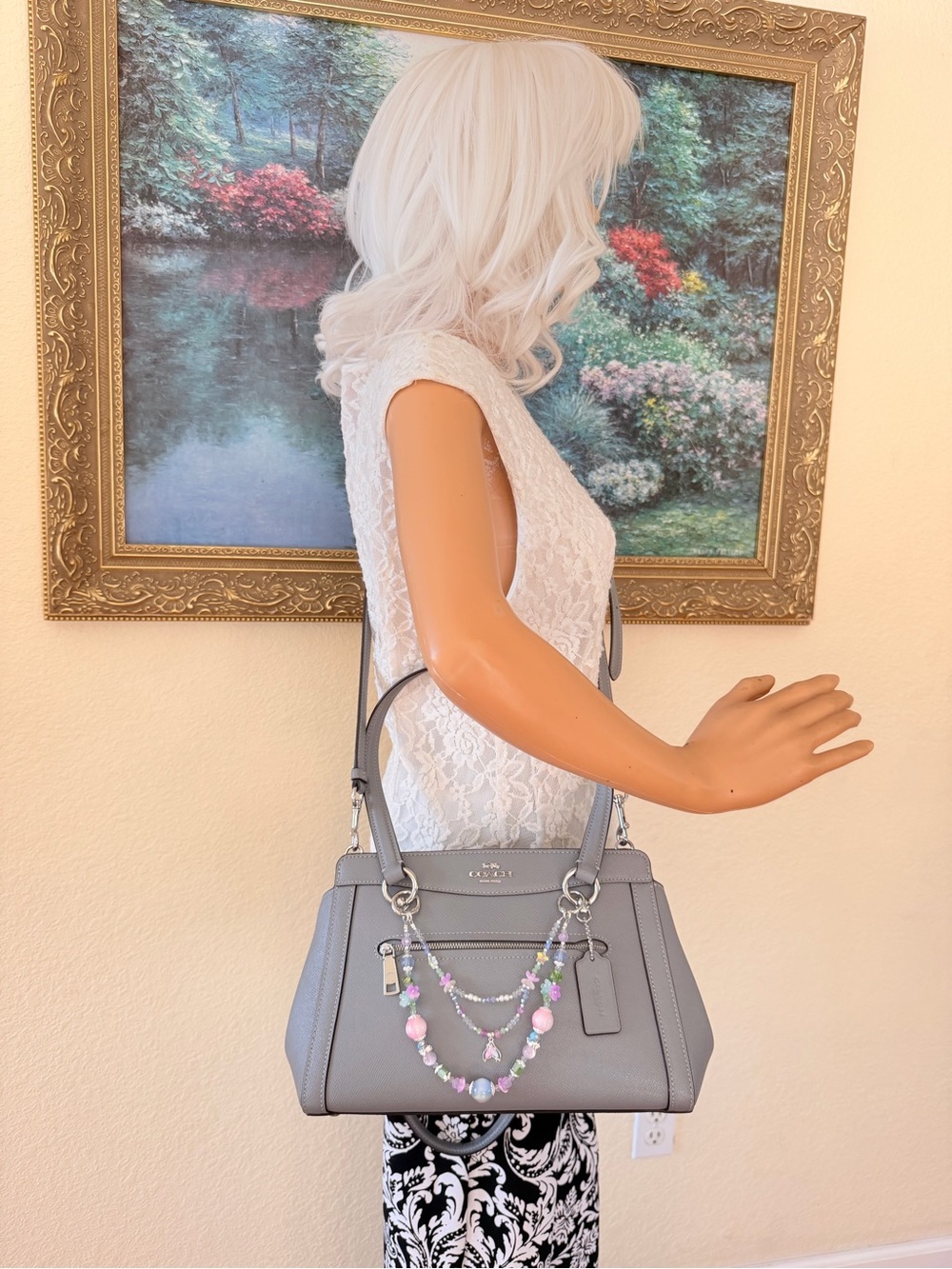 Coach Leather Kailey  In Gray - Picture 4 of 11